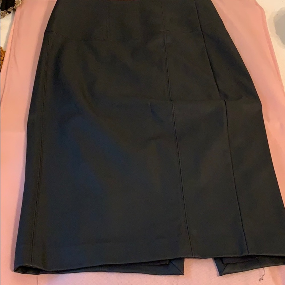 Faux leather pencil skirt
